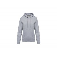 SWEAT SRA CARDADA BOLSO KANGURU CINZA MESCL K473